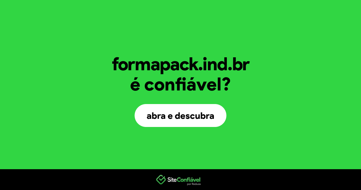 O site formapack.ind.br é confiável?