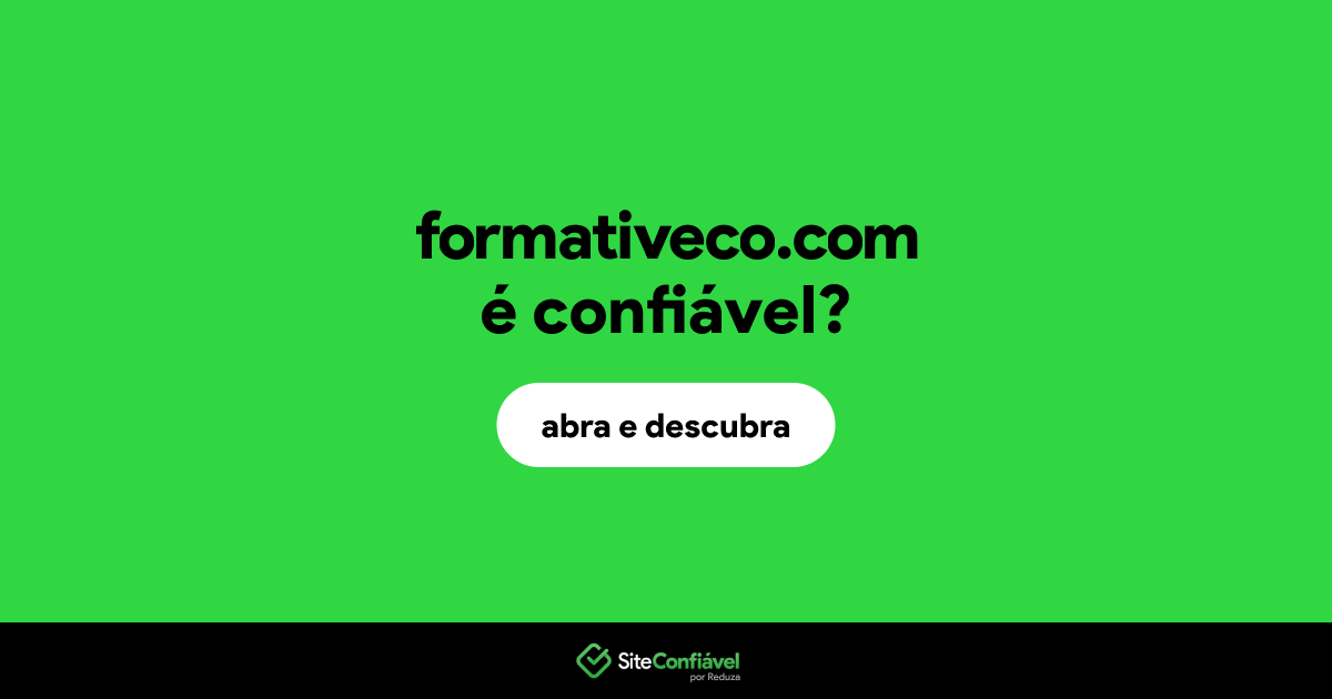O site formativeco.com é confiável?