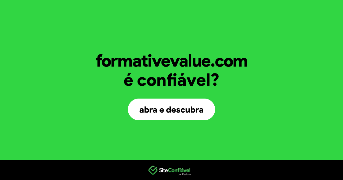 O site formativevalue.com é confiável?