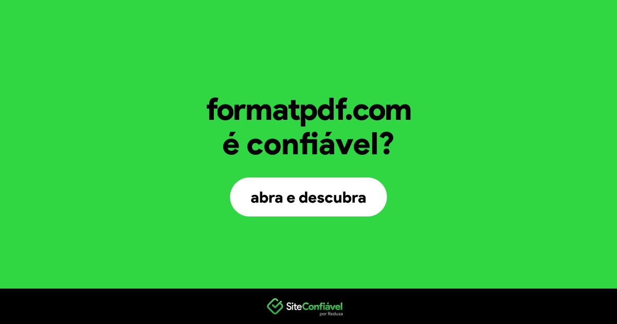 O site formatpdf.com é confiável?