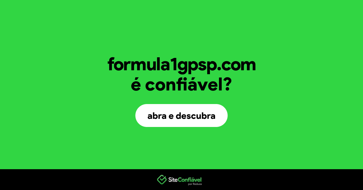 O site formula1gpsp.com é confiável?