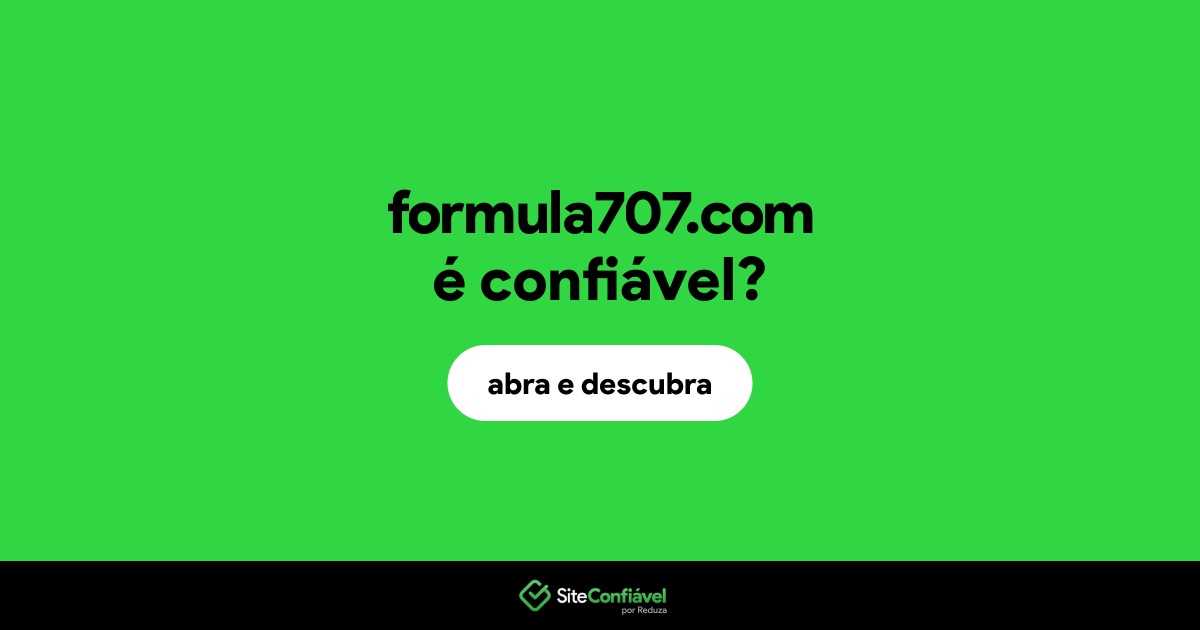 O site formula707.com é confiável?