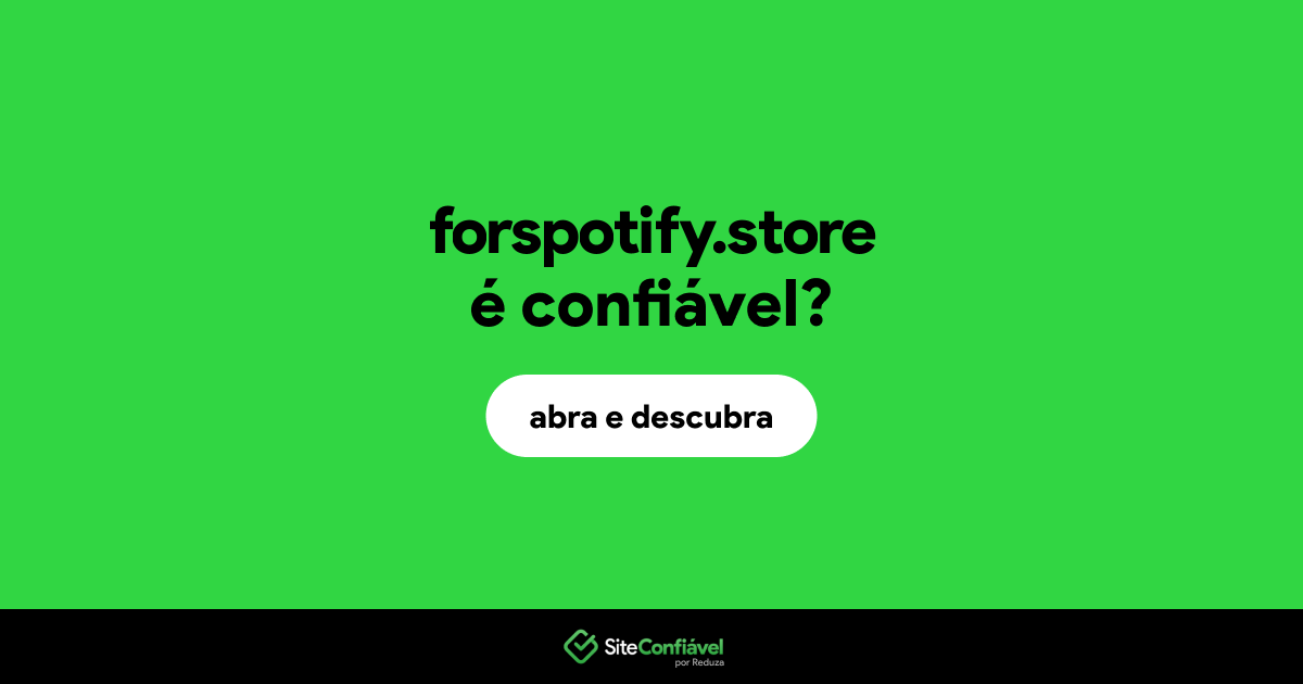 O site forspotify.store é confiável?