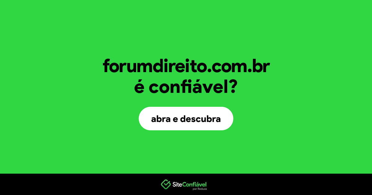 O site forumdireito.com.br é confiável?