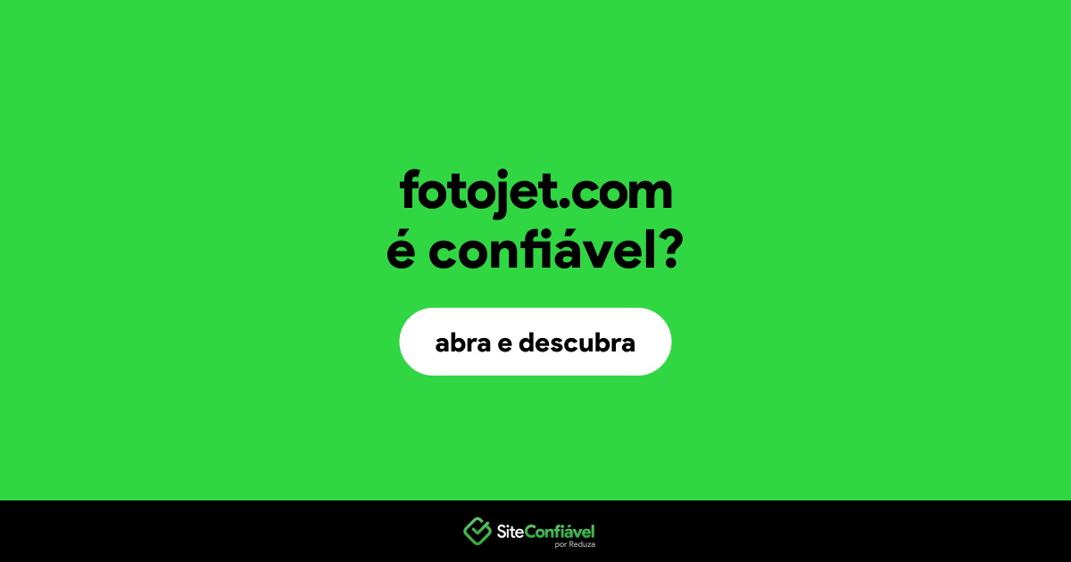 O site fotojet.com é confiável?