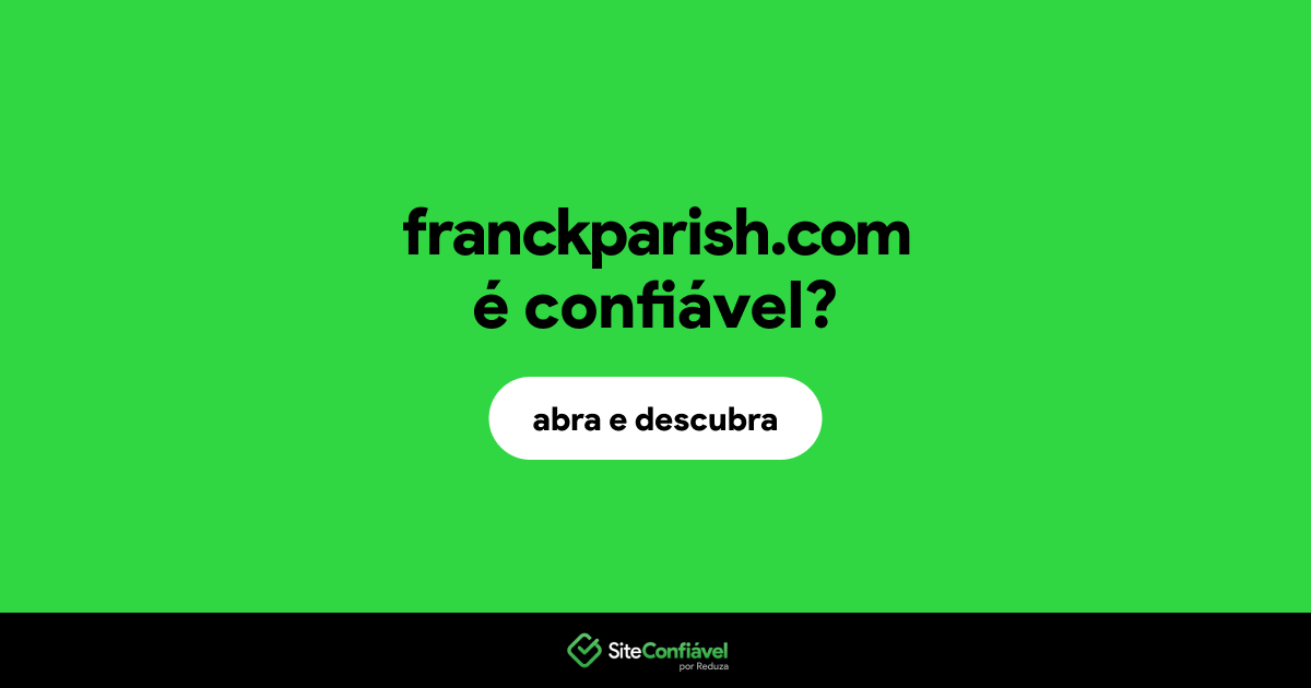 O site franckparish.com é confiável?
