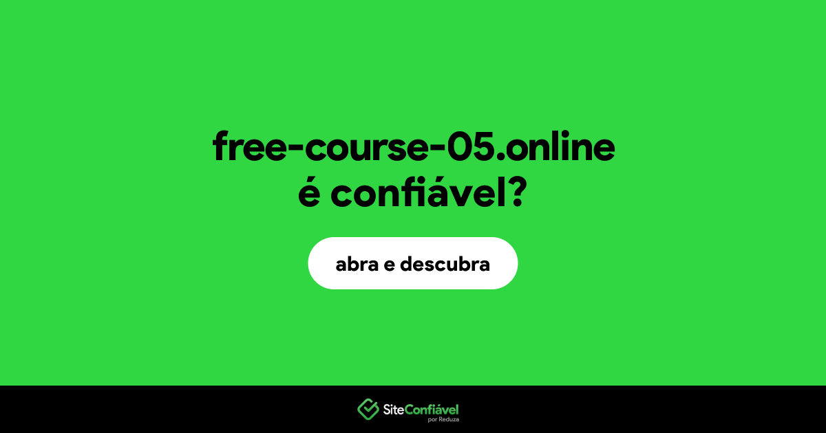 O site free-course-05.online é confiável?