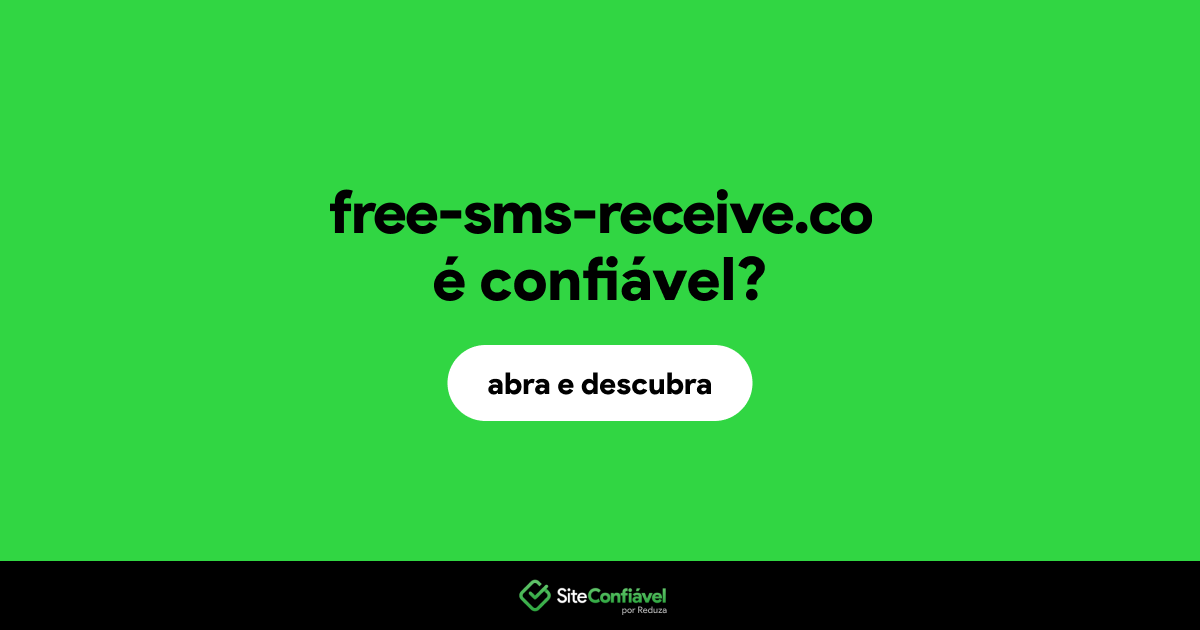O site free-sms-receive.co é confiável?