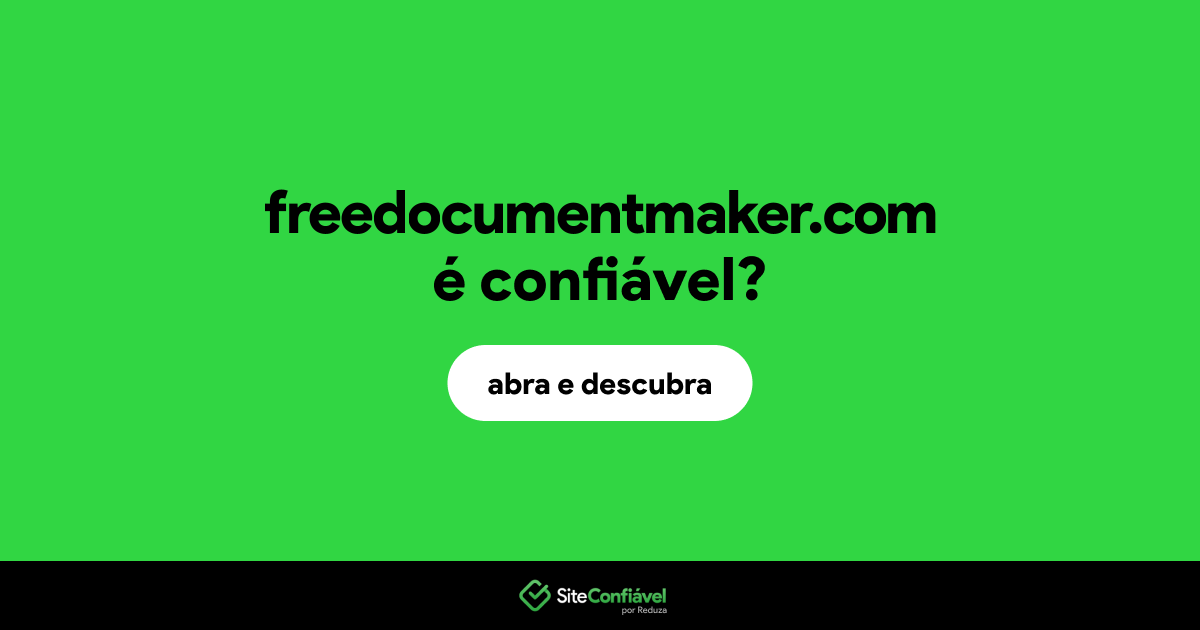 O site freedocumentmaker.com é confiável?