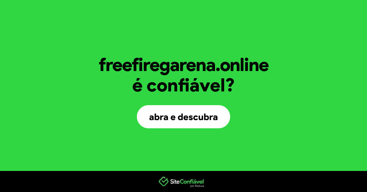 O site freefiregarena.online é confiável?