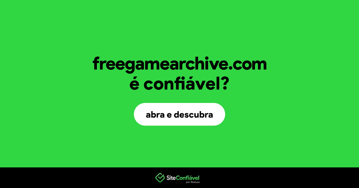 O site freegamearchive.com é confiável?