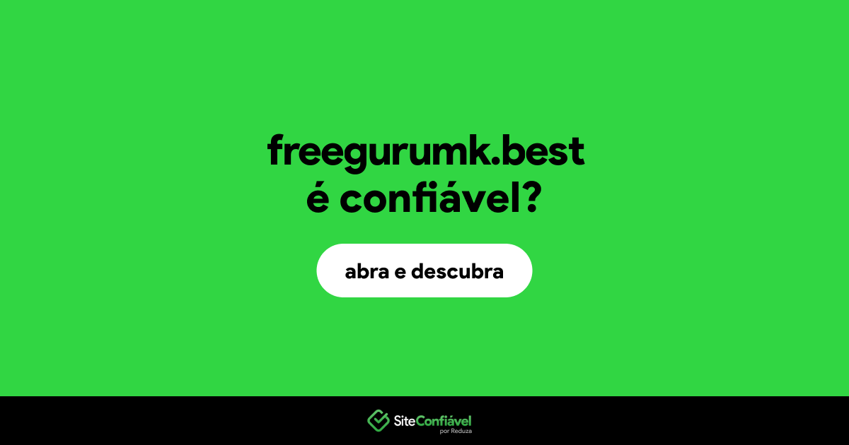 O site freegurumk.best é confiável?