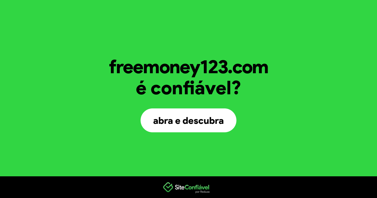 O site freemoney123.com é confiável?
