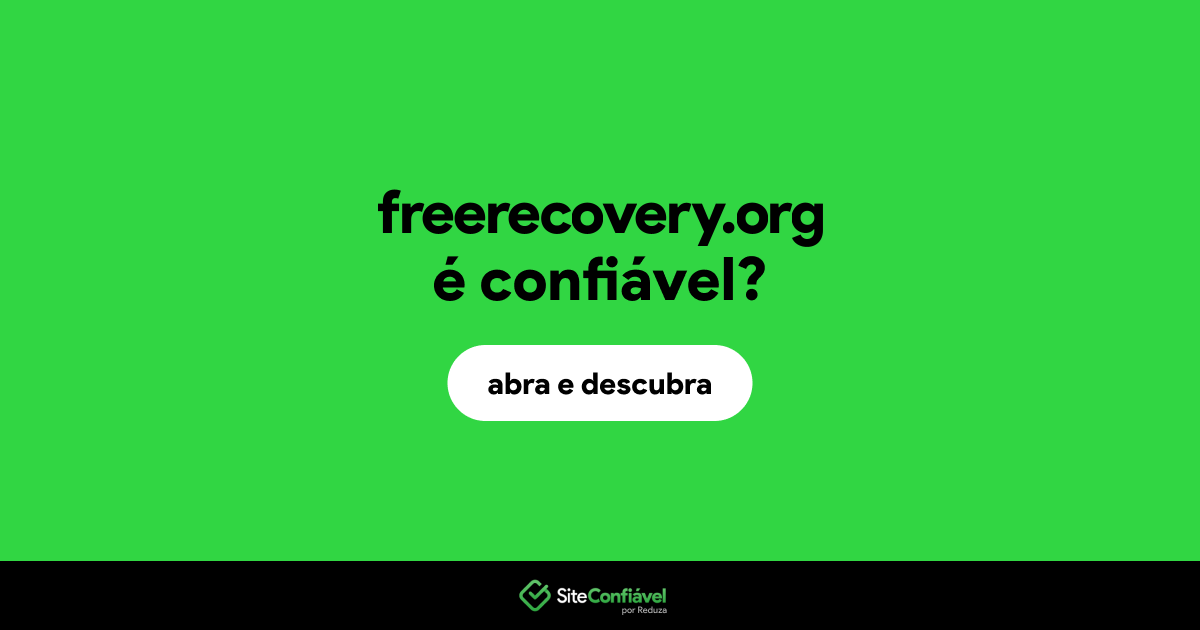 O site freerecovery.org é confiável?