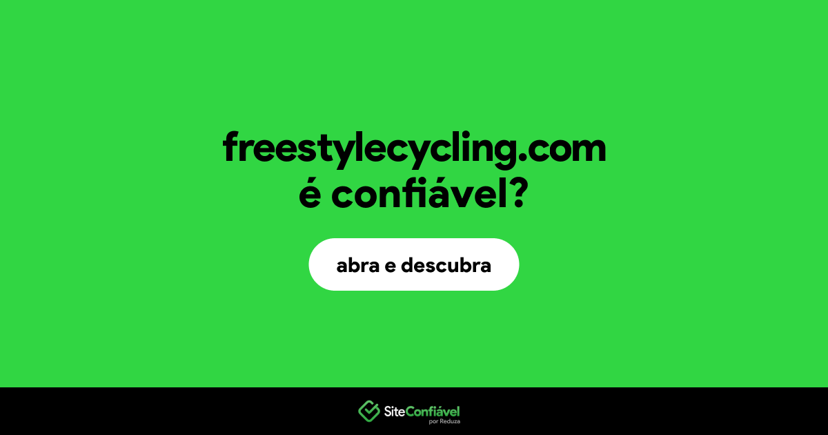 O site freestylecycling.com é confiável?