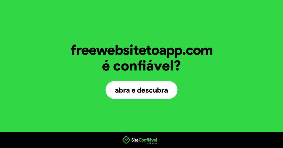 O site freewebsitetoapp.com é confiável?