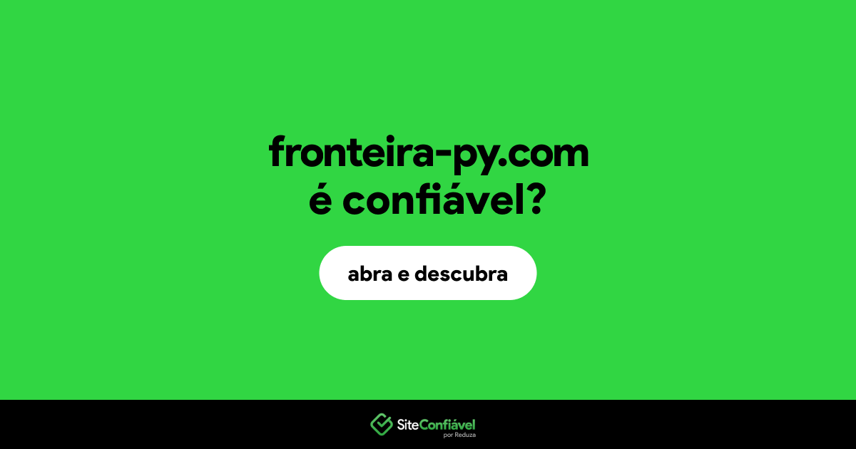 O site fronteira-py.com é confiável?
