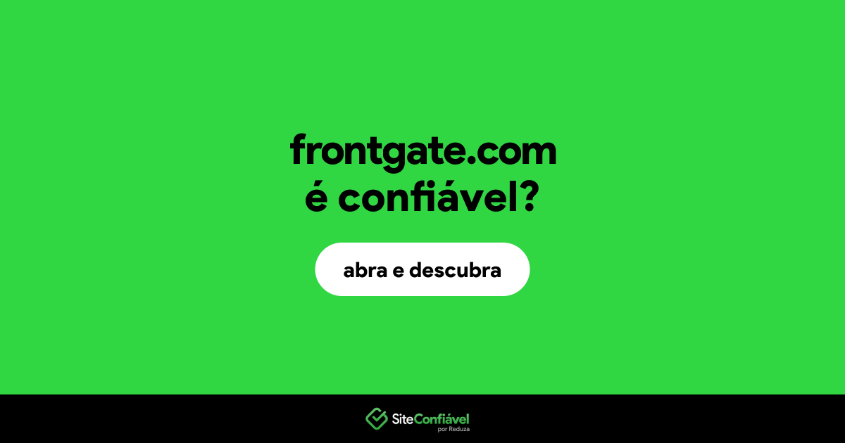 O site frontgate.com é confiável?