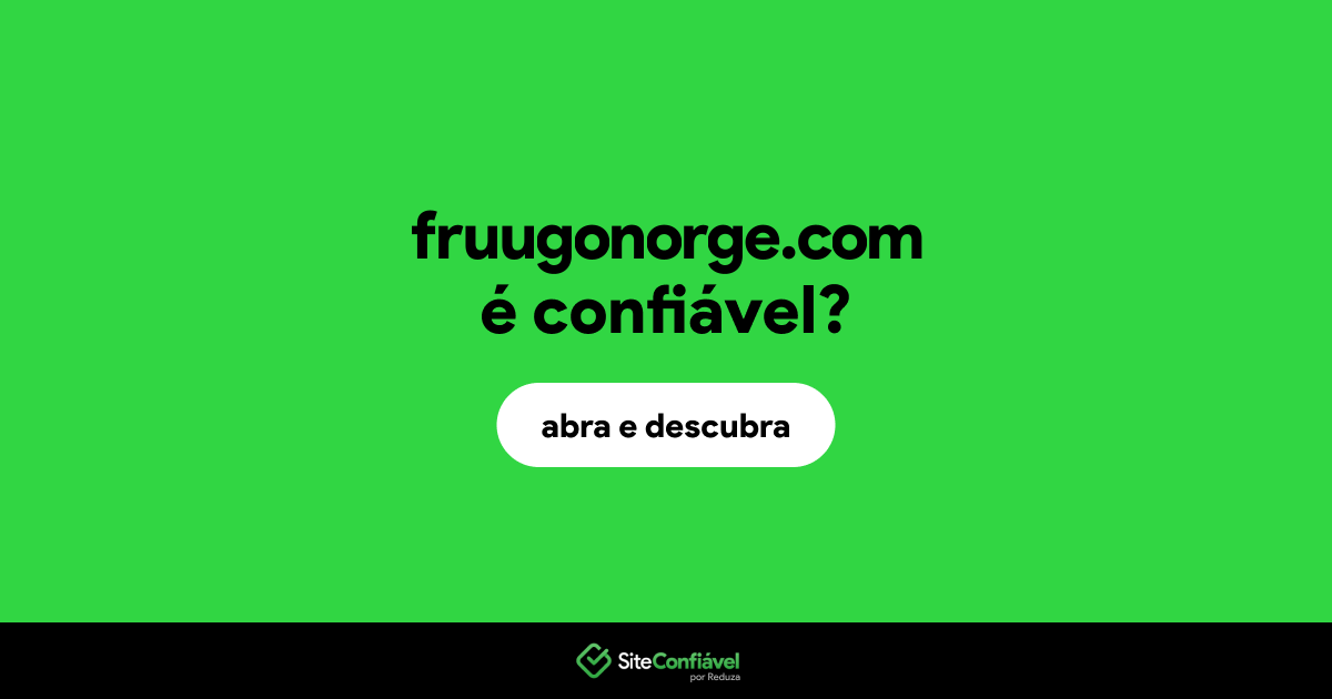 O site fruugonorge.com é confiável?