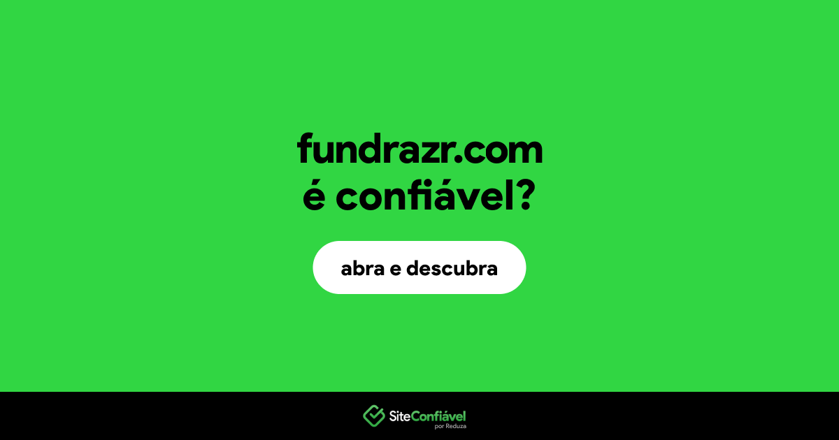 O site fundrazr.com é confiável?