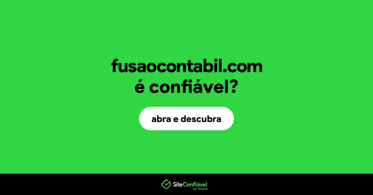 O site fusaocontabil.com é confiável?