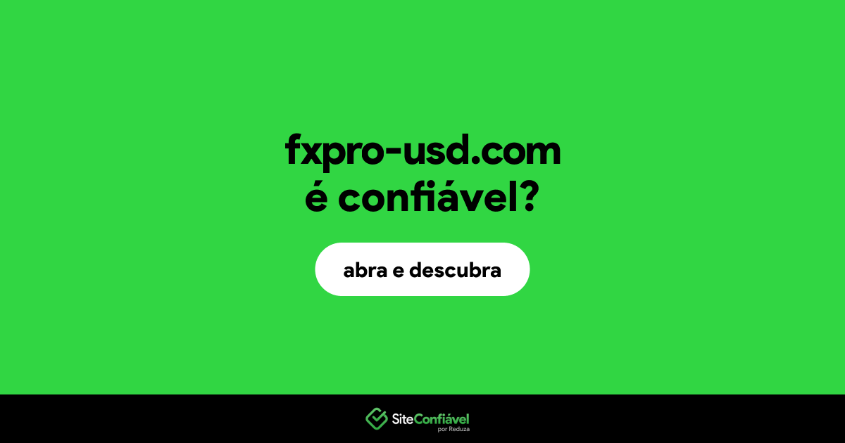 O site fxpro-usd.com é confiável?