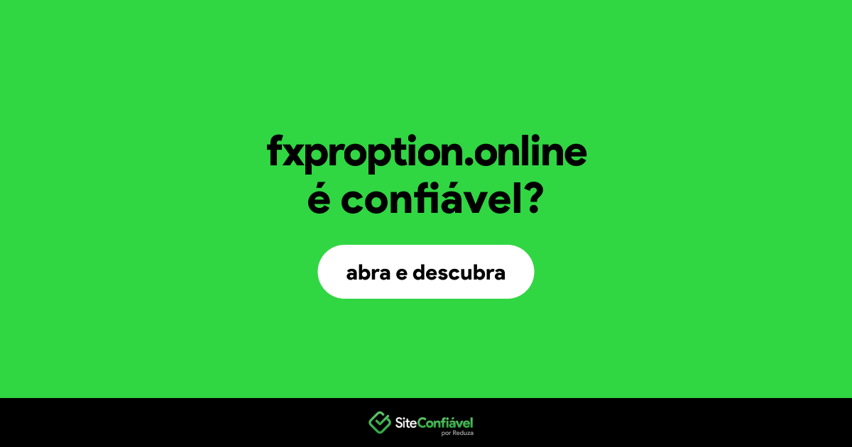 O site fxproption.online é confiável?