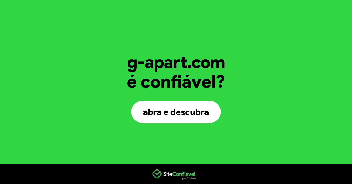 O site g-apart.com é confiável?