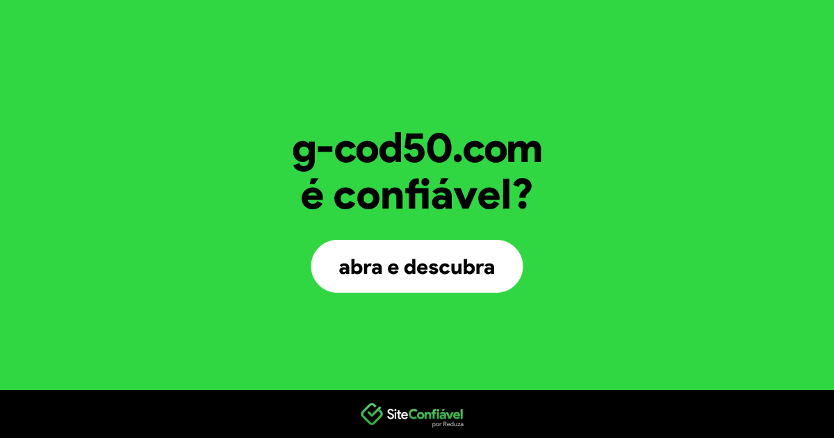 O site g-cod50.com é confiável?