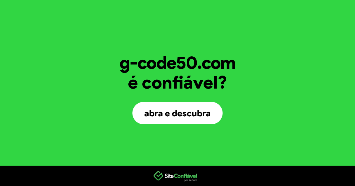 O site g-code50.com é confiável?