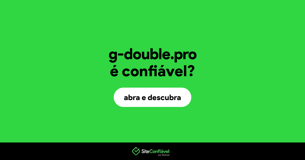 O site g-double.pro é confiável?