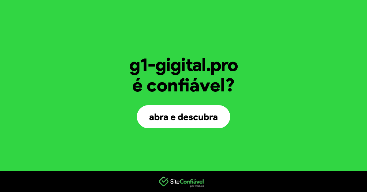 O site g1-gigital.pro é confiável?