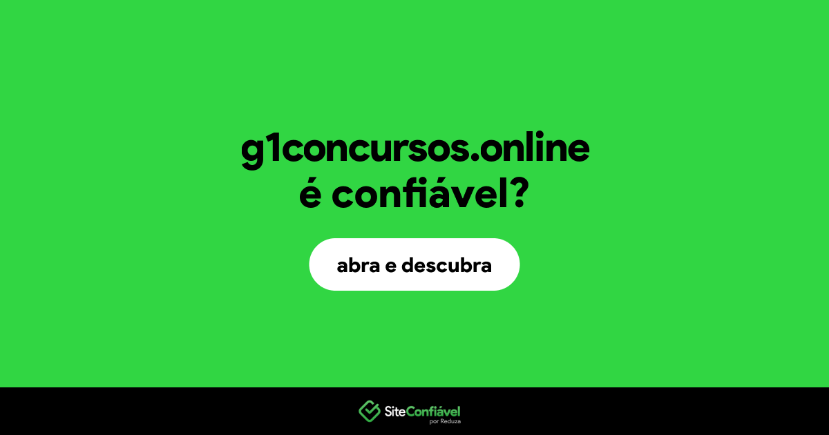 O site g1concursos.online é confiável?