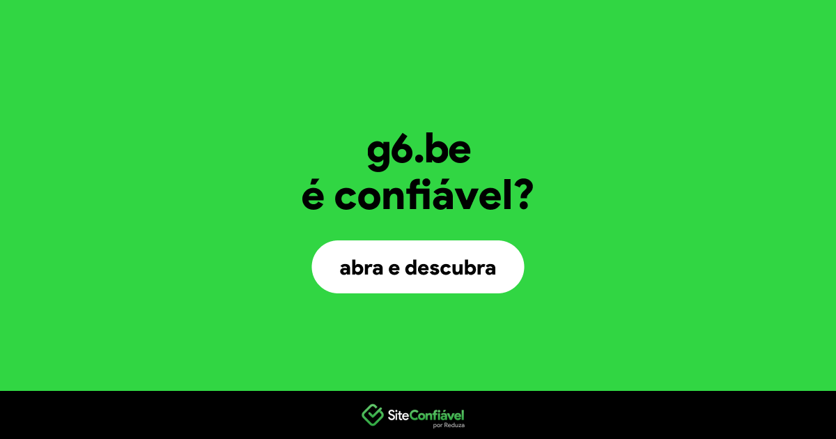 O site g6.be é confiável?