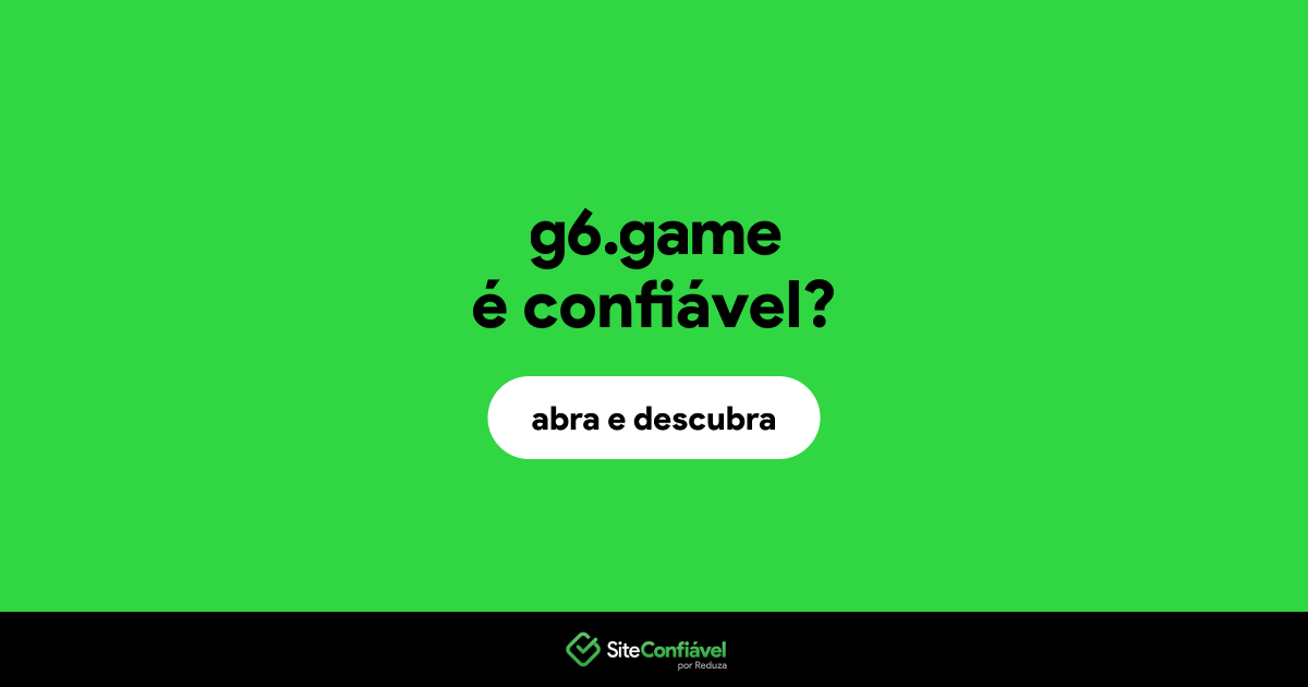 O site g6.game é confiável?