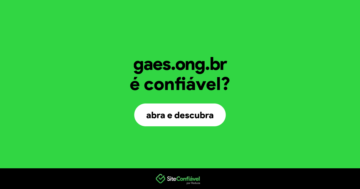 O site gaes.ong.br é confiável?
