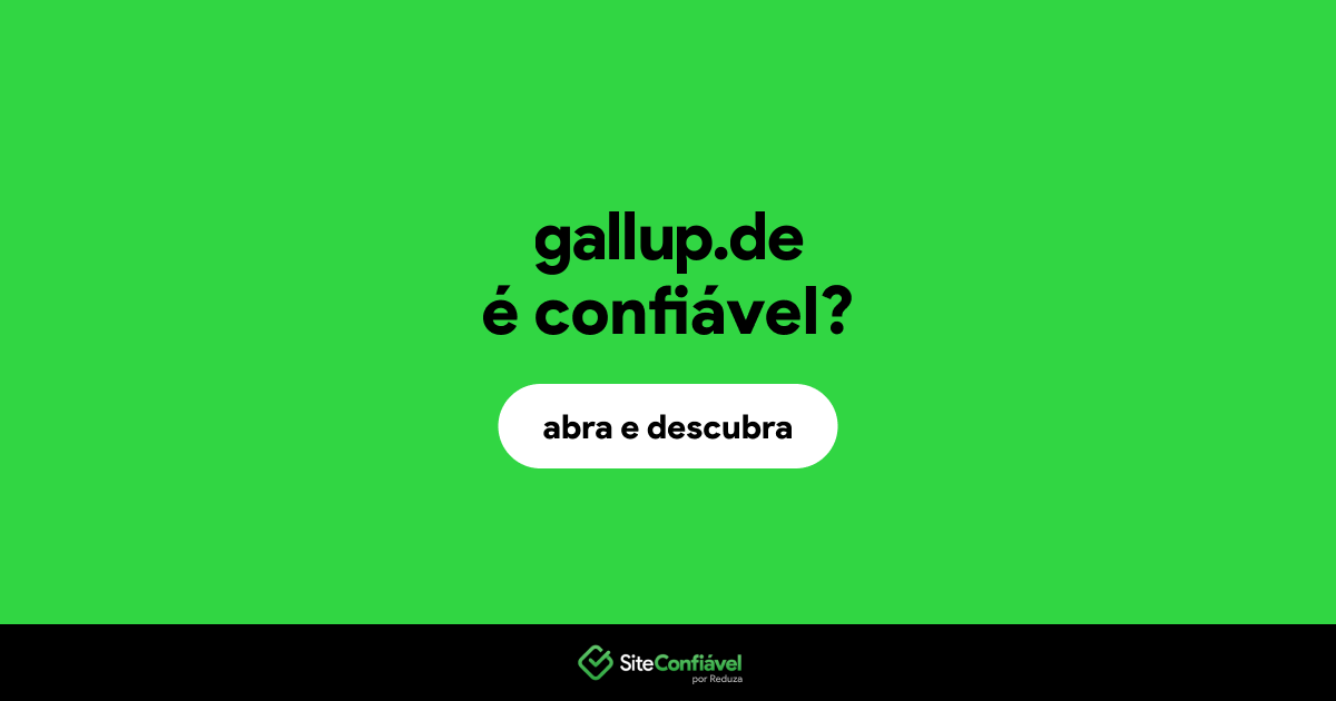 O site gallup.de é confiável?