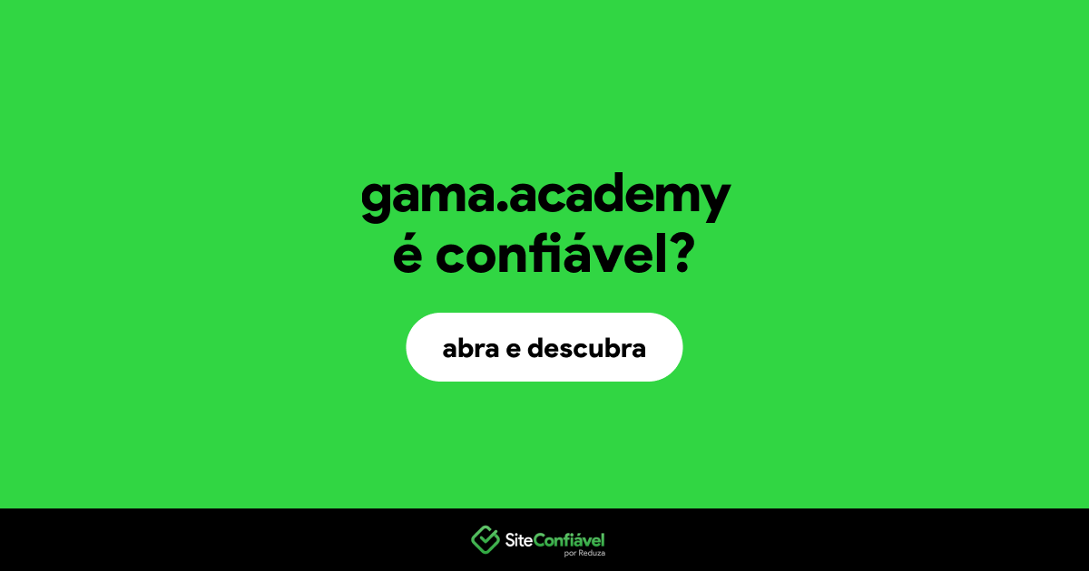 O site gama.academy é confiável?