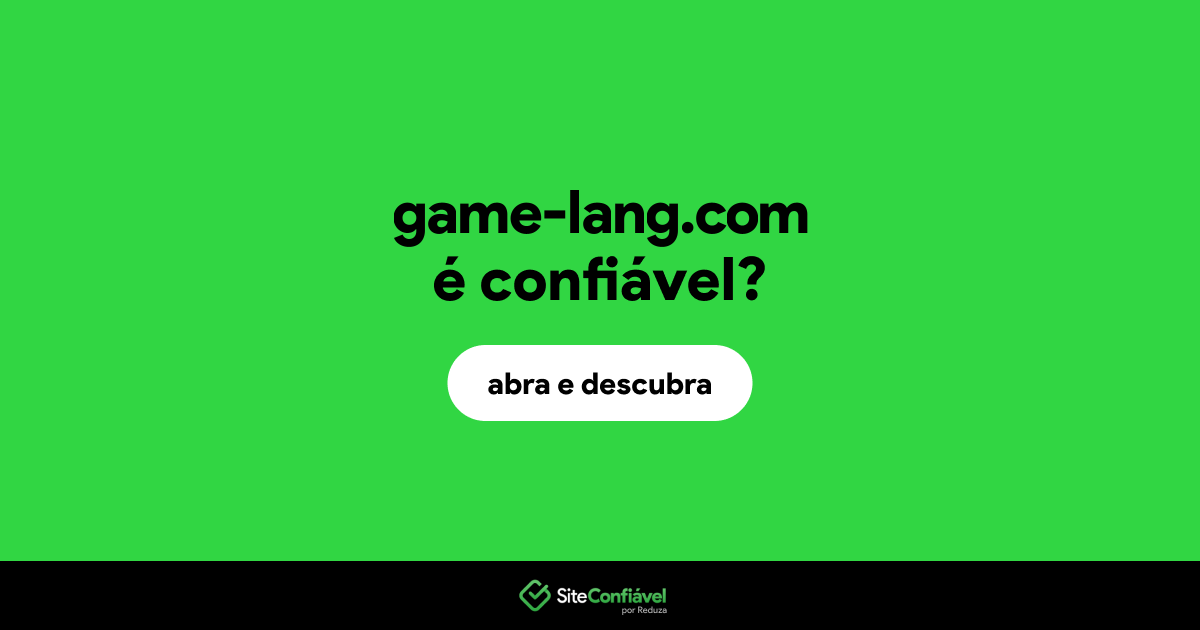 O site game-lang.com é confiável?