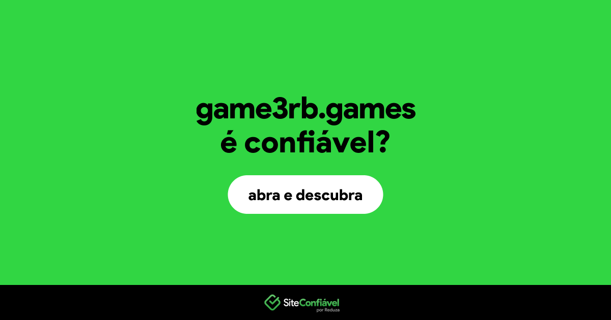 O site game3rb.games é confiável?