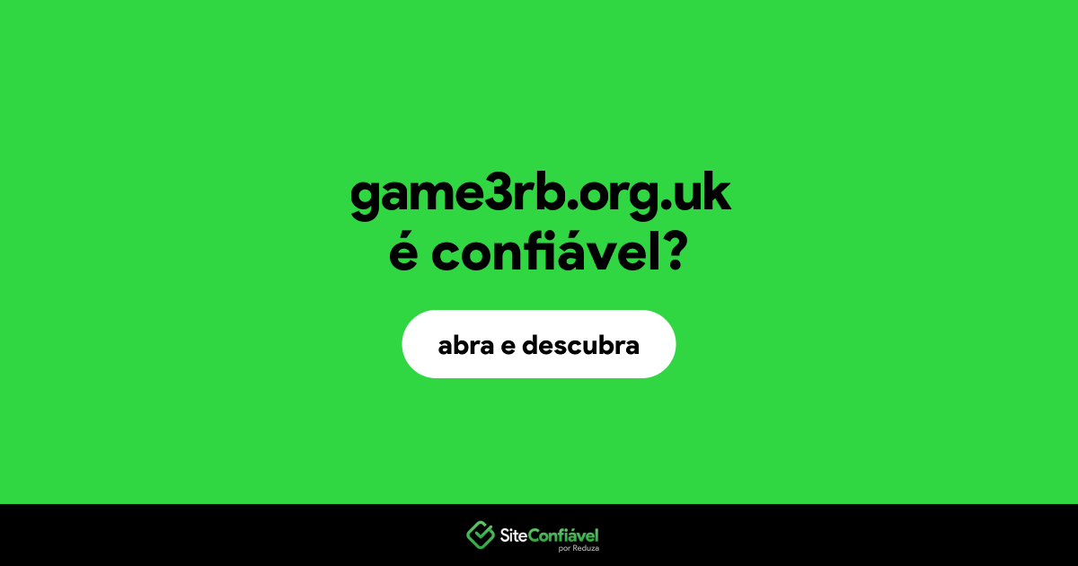 O site game3rb.org.uk é confiável?