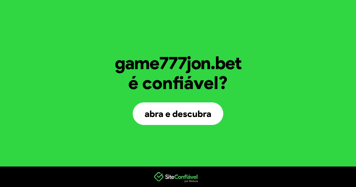 O site game777jon.bet é confiável?