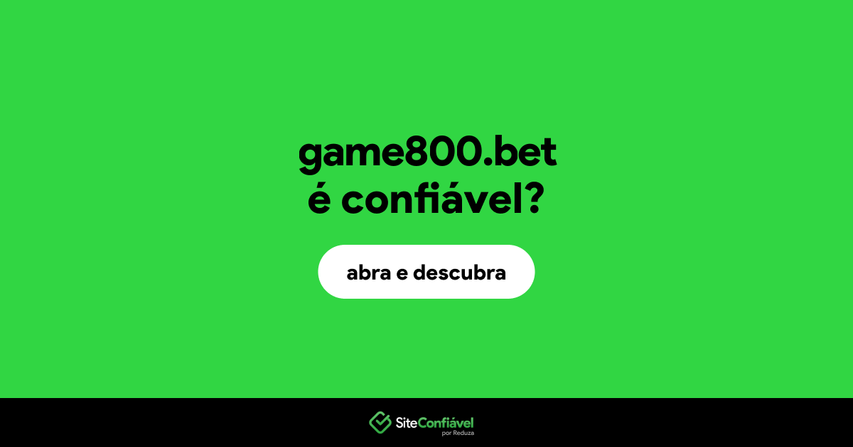 O site game800.bet é confiável?