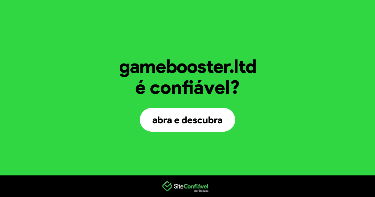 O site gamebooster.ltd é confiável?