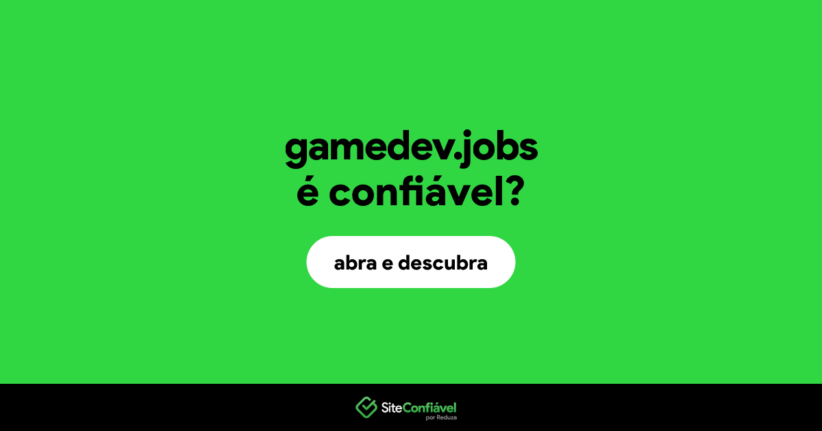 O site gamedev.jobs é confiável?