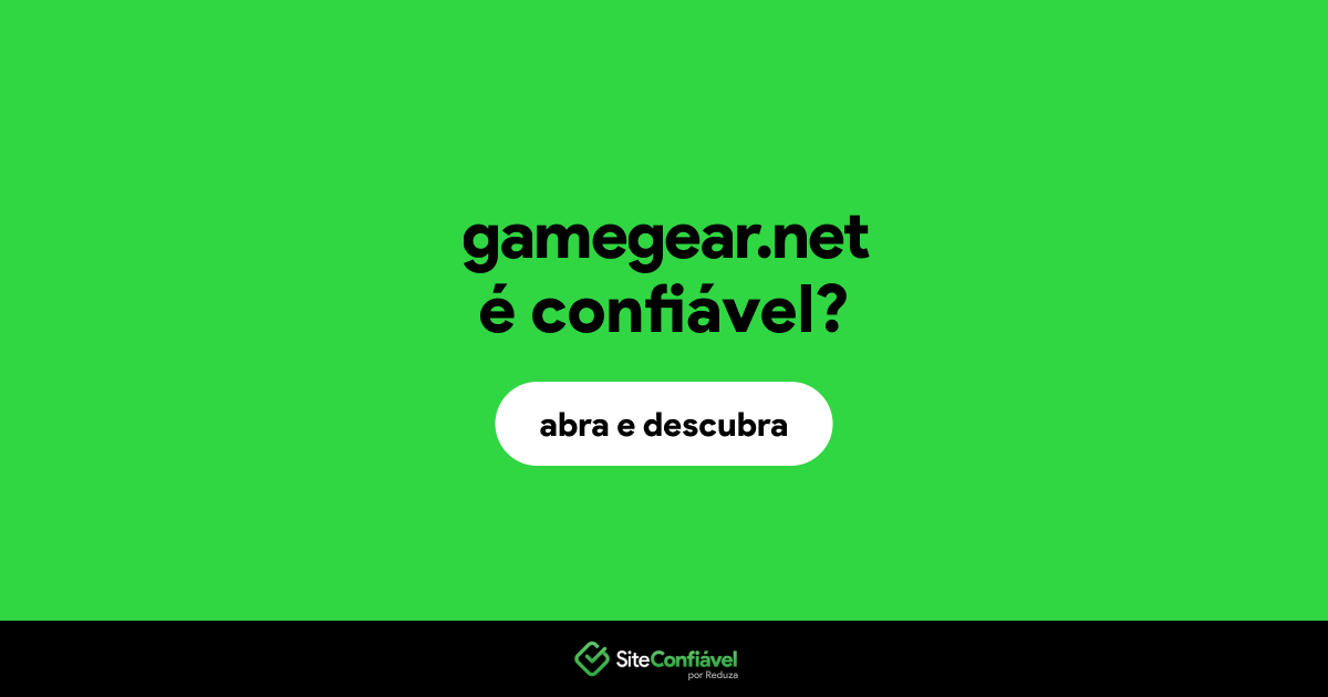 O site gamegear.net é confiável?