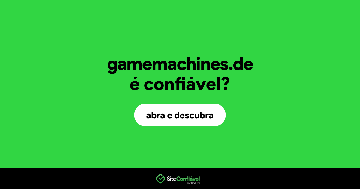 O site gamemachines.de é confiável?