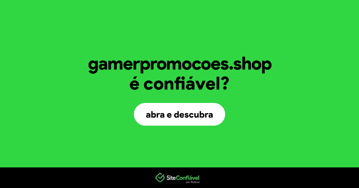 O site gamerpromocoes.shop é confiável?