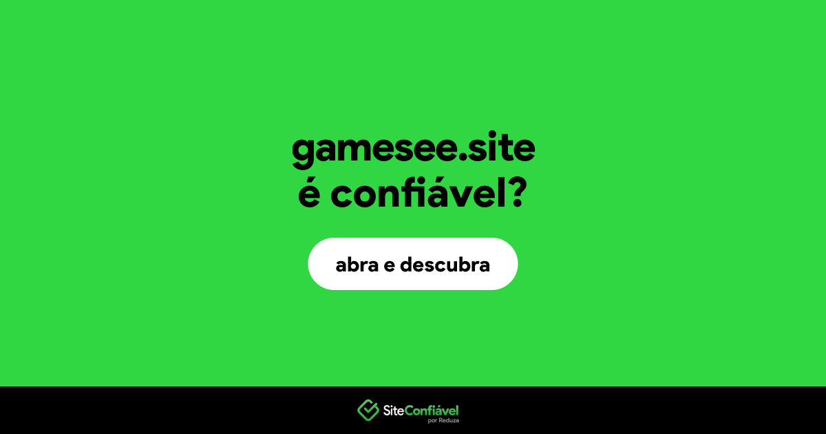 O site gamesee.site é confiável?