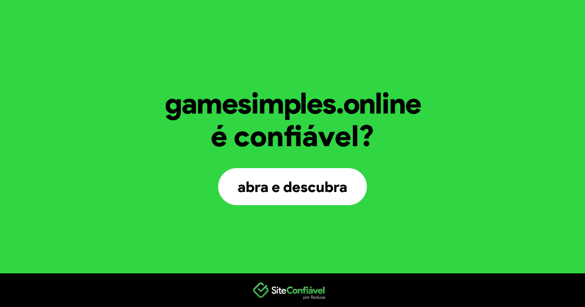 O site gamesimples.online é confiável?